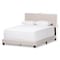 Baxton Studio Hampton Modern Light Beige Upholstered King Size Bed 136-7450 - alternate 2